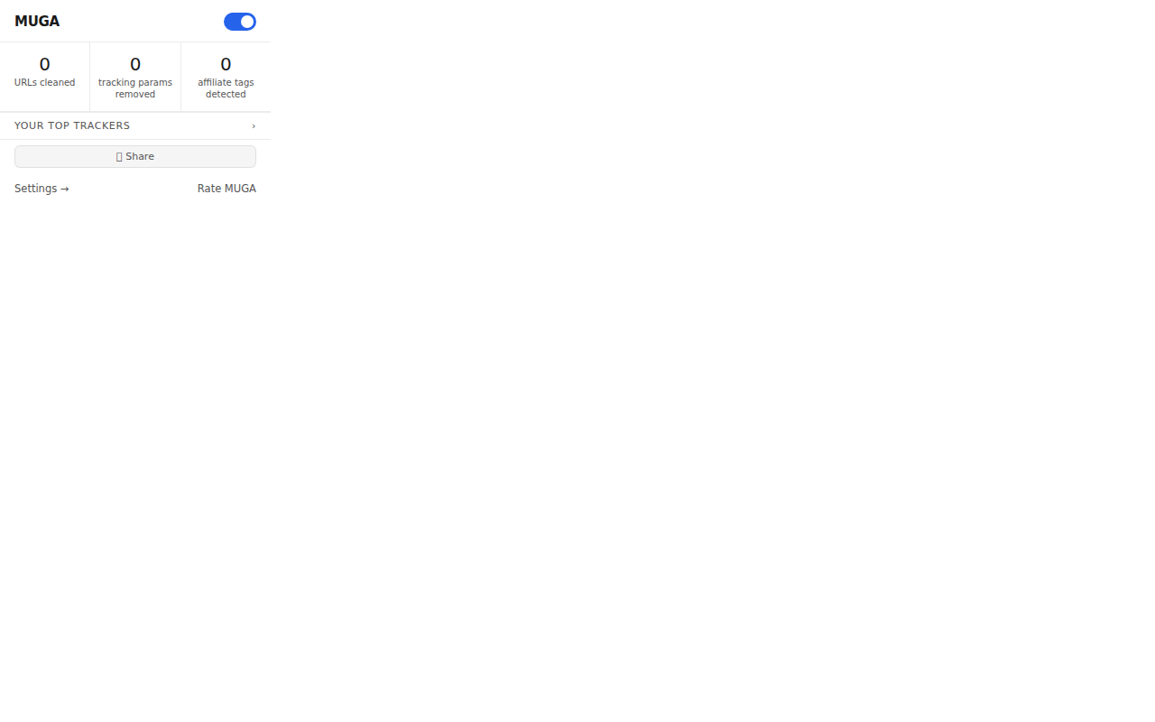 MUGA popup on amazon.com showing the preserved creator tag
